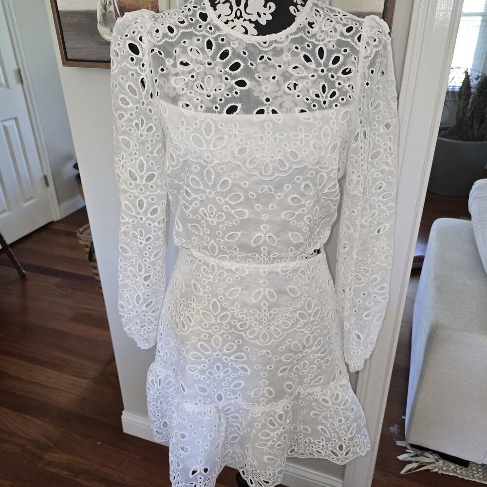 NWOT Lucy Paris Faith Cut Out Dress M similar to Maje Eyelet dress Whimsical